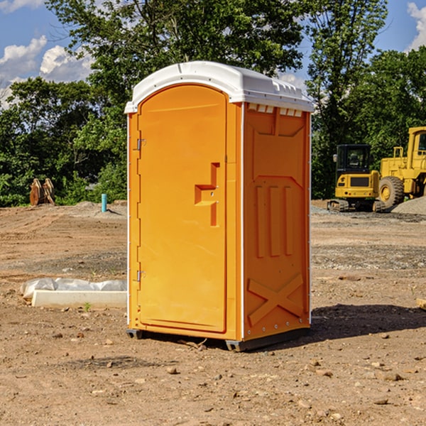 how often are the porta potties cleaned and serviced during a rental period in Aux Sable IL